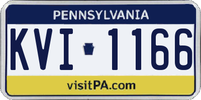 PA license plate KVI1166