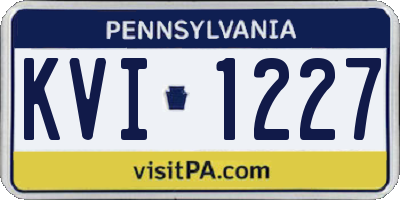PA license plate KVI1227