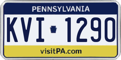 PA license plate KVI1290