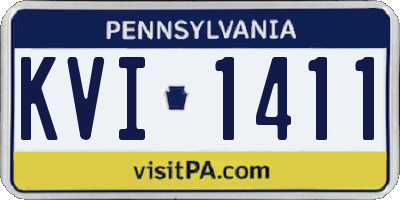 PA license plate KVI1411