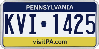 PA license plate KVI1425
