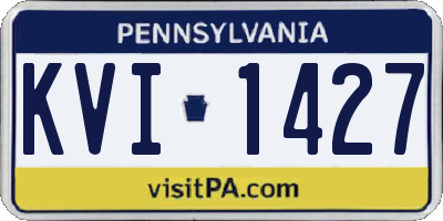 PA license plate KVI1427