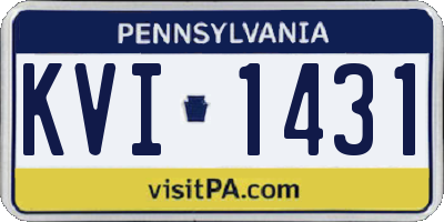 PA license plate KVI1431