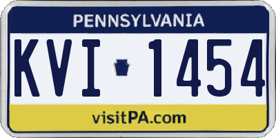PA license plate KVI1454