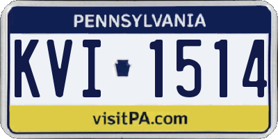 PA license plate KVI1514