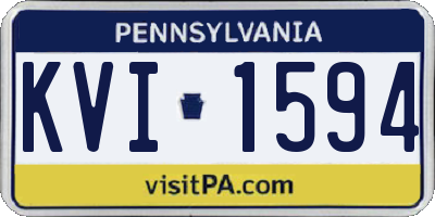 PA license plate KVI1594
