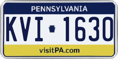 PA license plate KVI1630