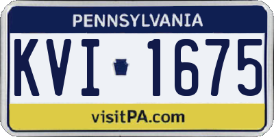PA license plate KVI1675