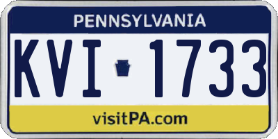 PA license plate KVI1733