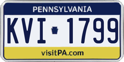 PA license plate KVI1799
