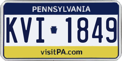 PA license plate KVI1849