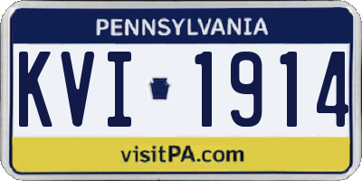 PA license plate KVI1914