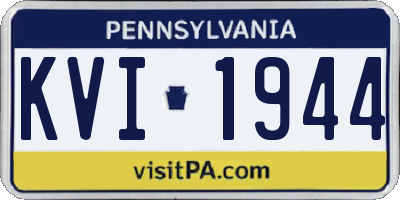 PA license plate KVI1944