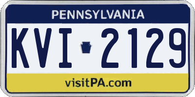 PA license plate KVI2129