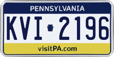 PA license plate KVI2196