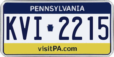 PA license plate KVI2215