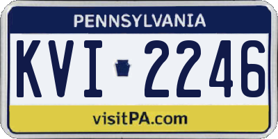 PA license plate KVI2246