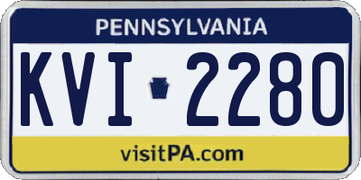 PA license plate KVI2280
