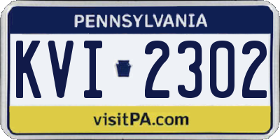 PA license plate KVI2302