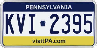 PA license plate KVI2395