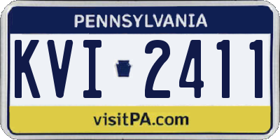 PA license plate KVI2411