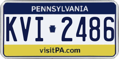 PA license plate KVI2486