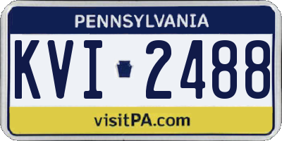 PA license plate KVI2488