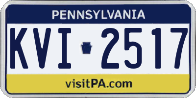 PA license plate KVI2517