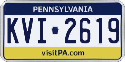 PA license plate KVI2619