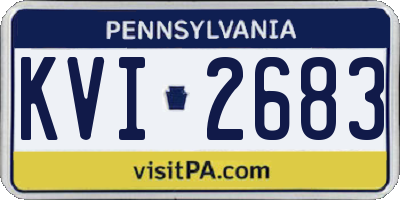 PA license plate KVI2683