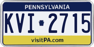 PA license plate KVI2715