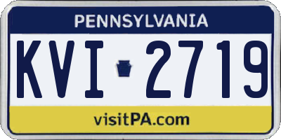 PA license plate KVI2719