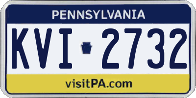 PA license plate KVI2732