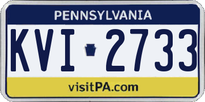 PA license plate KVI2733