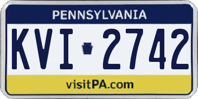 PA license plate KVI2742