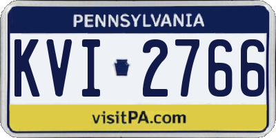 PA license plate KVI2766