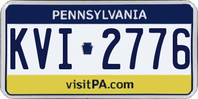 PA license plate KVI2776