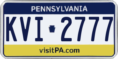 PA license plate KVI2777
