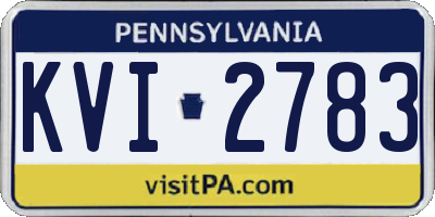 PA license plate KVI2783