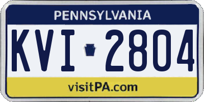 PA license plate KVI2804