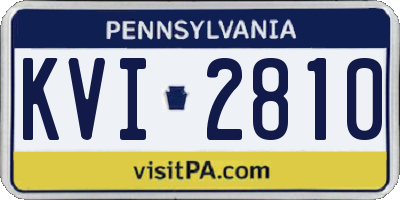 PA license plate KVI2810