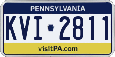 PA license plate KVI2811
