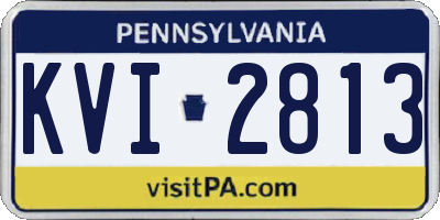 PA license plate KVI2813