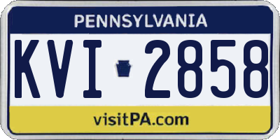 PA license plate KVI2858