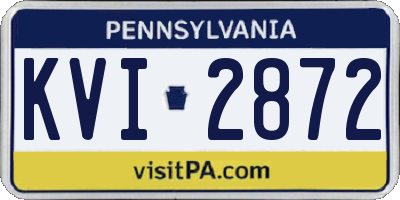 PA license plate KVI2872