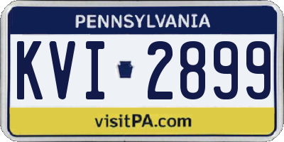PA license plate KVI2899