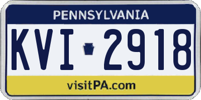 PA license plate KVI2918