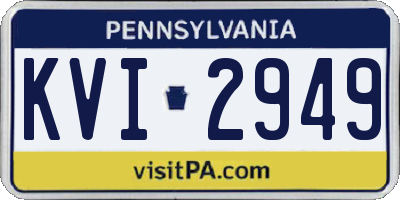 PA license plate KVI2949
