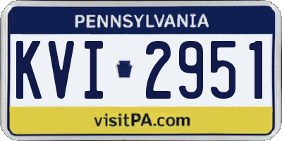 PA license plate KVI2951