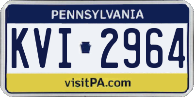 PA license plate KVI2964